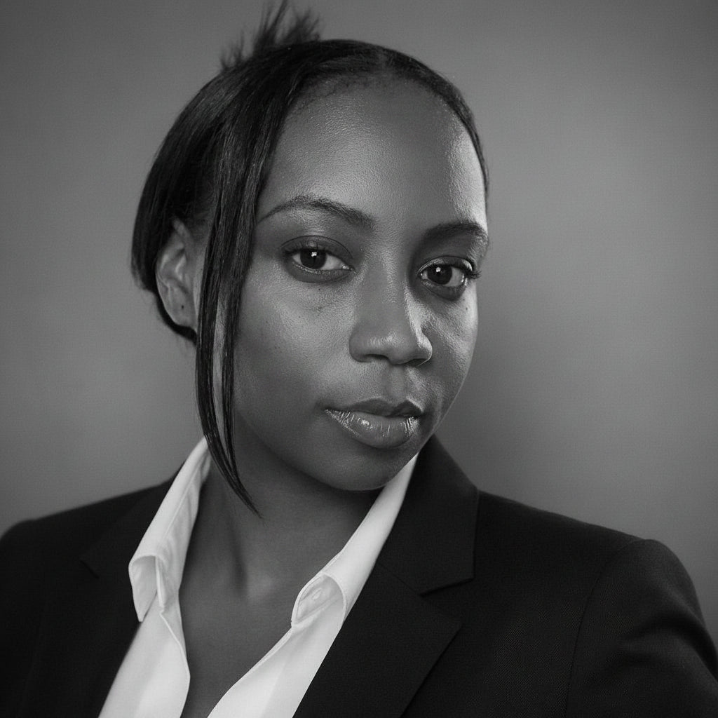 Black and white headshot of Colleen D., customer service specialist