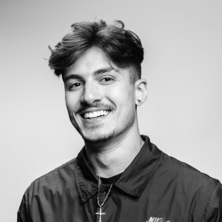 Leo R., Los Angeles creative director, smiling