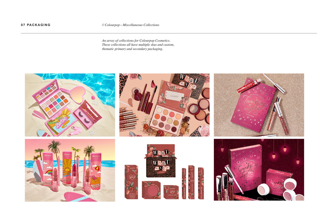 Cosmetics collection packaging design by Madisen W.